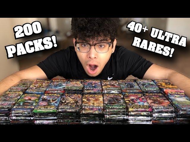 I OPENED 200 POKEMON CARD BOOSTER PACKS.. AND PULLED OVER 40 ULTRA RARES!