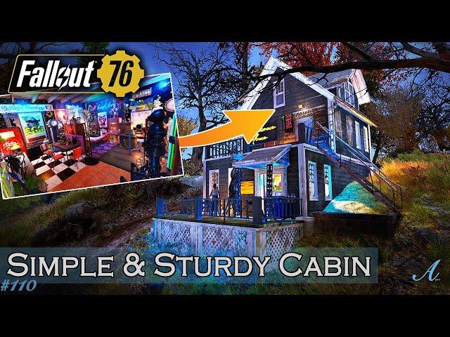 Perfect Cozy House Camp in Fallout 76! Simple and Sturdy Cabin! w/ tutorial