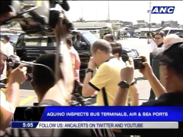 PNoy inspects ports, terminals