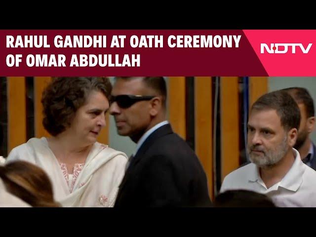 Rahul Gandhi In Srinagar | Rahul Gandhi, Priyanka Gandhi Attend Oath Ceremony Of Omar Abdullah