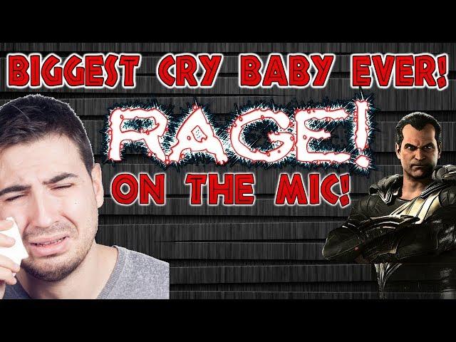 BIGGEST CRY BABY EVER! RAGE AND SALT ON THE MIC | Injustice 2 Online Matches