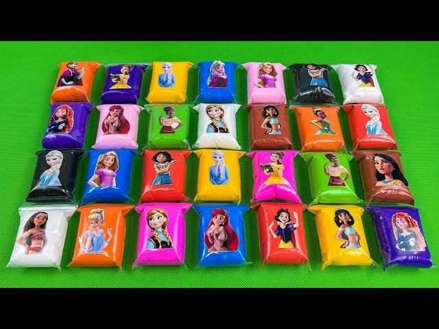 Looking For Disney Princesses With Colorful Bags Slime! Satisfying ASMR Video