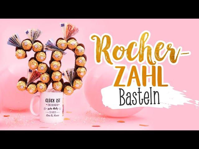 Süßes Geburtstagsgeschenk basteln -  Geldgeschenk zum Geburtstag selber machen -  Rocher Baum 30