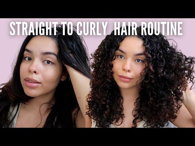 BRINGING MY CURLS BACK TO LIFE *straight to curly hair routine*