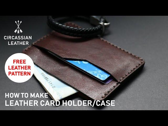 HOW TO MAKE A MEN CARD HOLDER – FREE LEATHER PATTERN – PDF FILE – DOWNLOAD -DIY