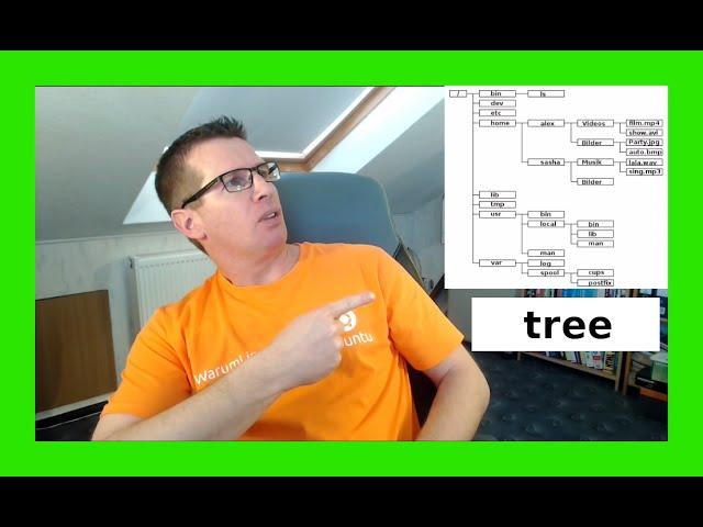 Dateisystembaum im Terminal anzeigen Verzeichnisstruktur directory tree Ubuntu Linux [Deutsch/German