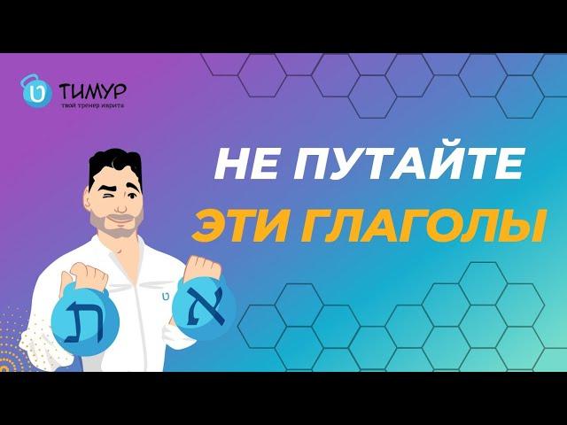 Не путайте эти глаголы в ИВРИТЕ | @timur.hebrew