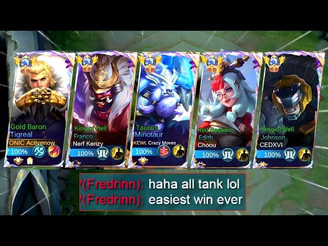 5 MAN GLOBAL TANK in MCL!?( unlimited stun and crown control ) - Mobile Legends