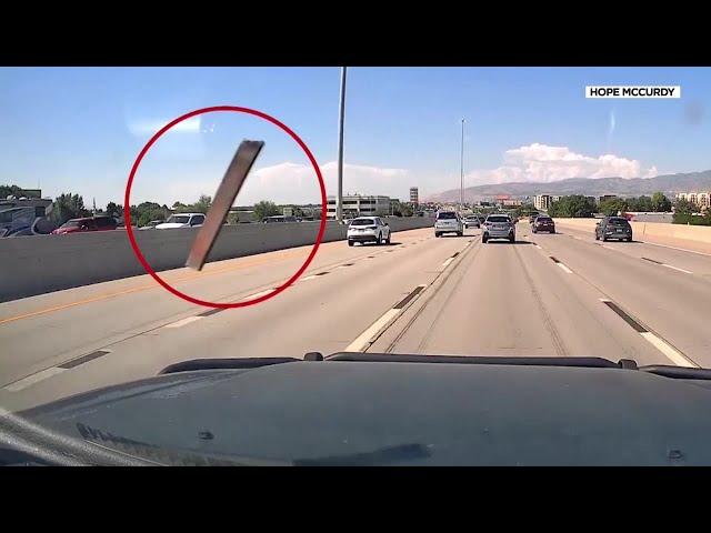 Dramatic close call on I-15 highlights the hidden dangers of road debris