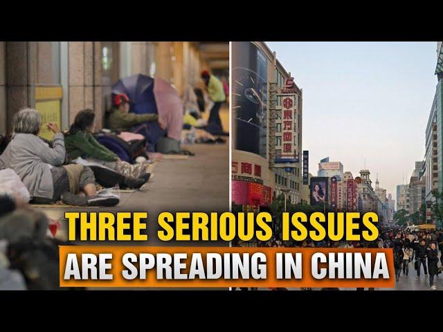 China's hard times are set to continue. Three serious issues are spreading in China