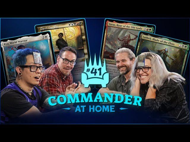 Commander at Home #41 - Yarus vs Lathril vs Garth vs Ryu feat Ben Brode and TheAsianAvenger