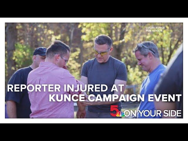 Reporter struck by shrapnel during Lucas Kunce campaign event at gun range