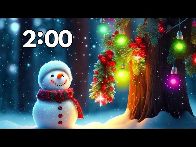 2 Minute Winter Timer With Animated Snow and Music