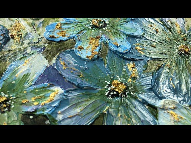 Spectacular relief flowers!! How to paint with texture and depth