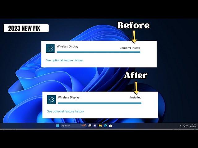 (2023 FIX) Wireless Display Install Failed In Windows 11 | Wireless Display Couldn't Install