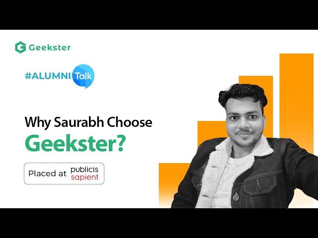 Saurabh on Geekster Full stack web development course | Geekster Reviews