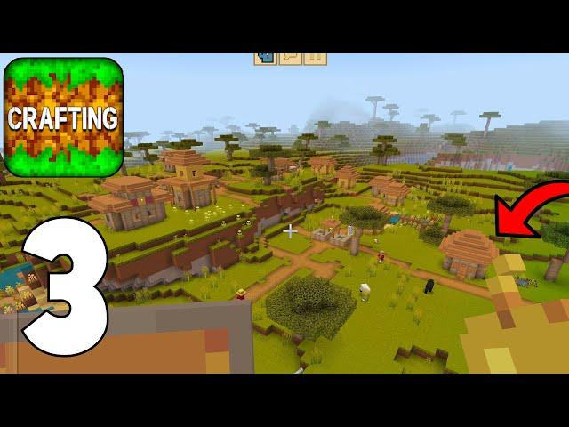 Crafting and Building - Survival Gameplay part 3 (MAKING A FARM AND FINDING A NEW VILLAGE!)