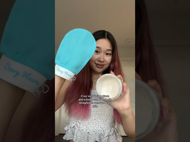 difference between body scrub and exfoliating glove?