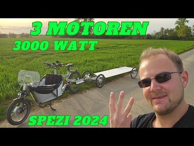 Fahrrad  Gespann mit 3 Motoren Spezi 2024