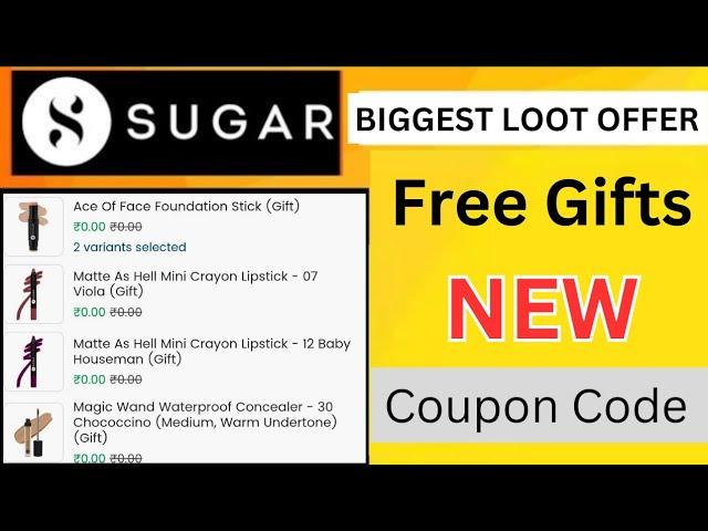 Sugar Free Makeup Products loot  Sugar Cosmetics New Coupon Code ️
