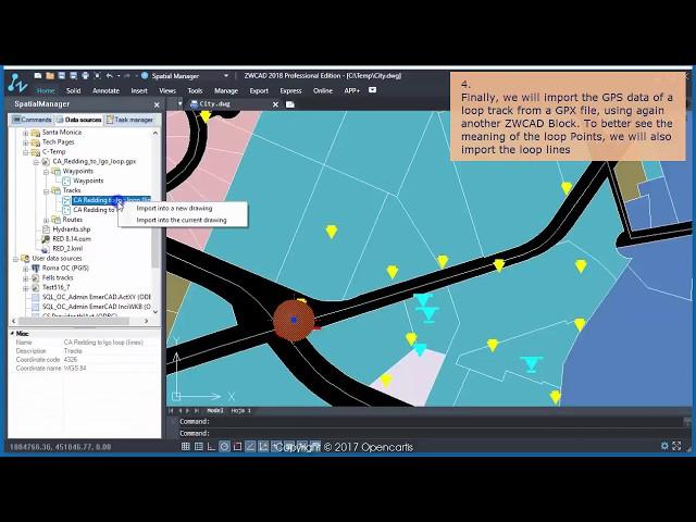 Import points into ZWCAD - Spatial Manager TP