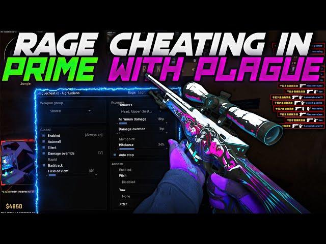 RAGE CHEATING in PRIME with a $15 CHEAT (Plague CS2 Experience)