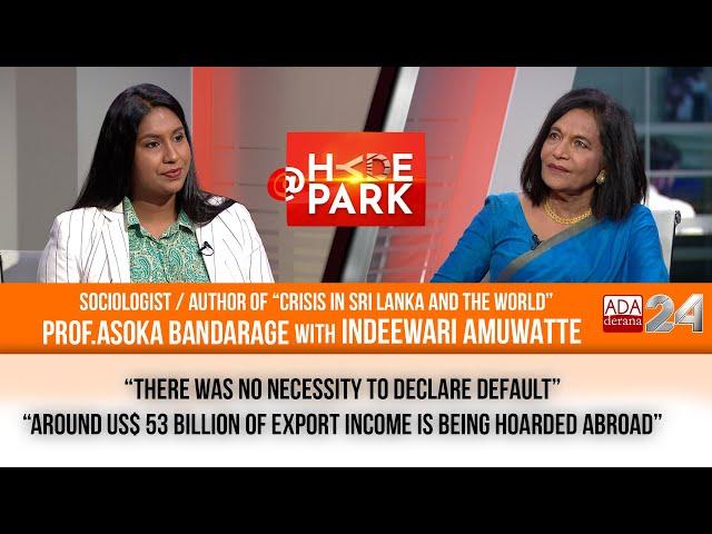 SL HAD ACCESS TO OTHER LOANS DURING CRISIS - PROF. ASOKA BANDARAGE| AT HYDEPARK | INDEEWARI AMUWATTE