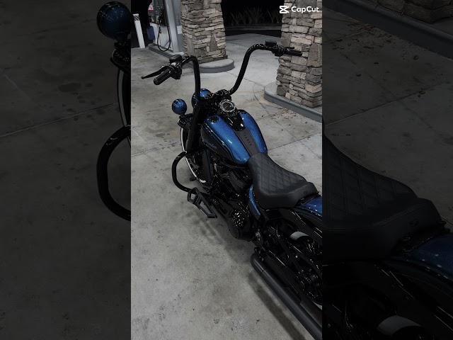 2020 Softail Heritage Harley Davidson motorcycle. Long Beach Custom Baggers Cali gangster build