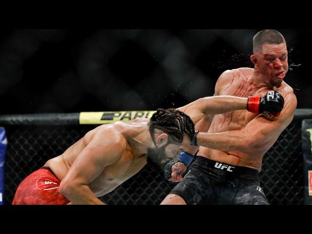 Jorge Masvidal beating the hell out of Nate Diaz