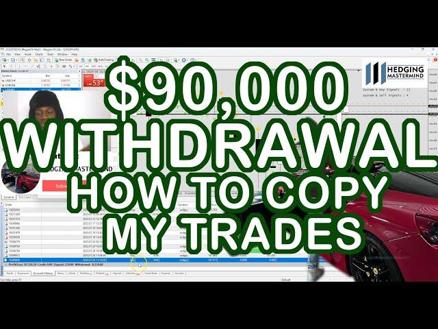 $90,000 Withdrawal and How to Copy my Trades #FOREXLIVE #XAUUSD
