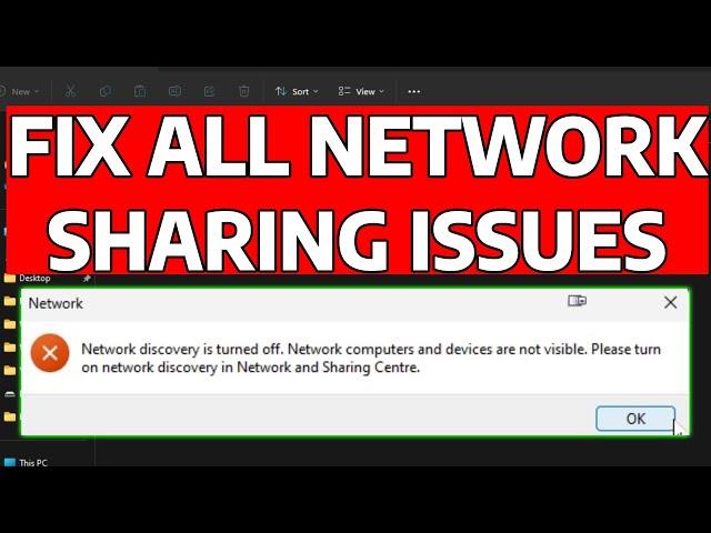 Fix All Network Sharing Issues | Fix Computer not showing in Network | Windows 11 | How To