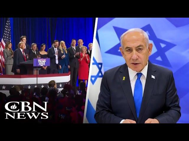 Netanyahu Congratulates Trump on 'Huge' Victory