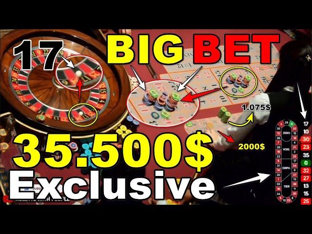 Live Roulette|Exclusive Big Bet Tuesday35,500$ at Las Vegas Casino $5,850/$162 Chips 2024-09-17