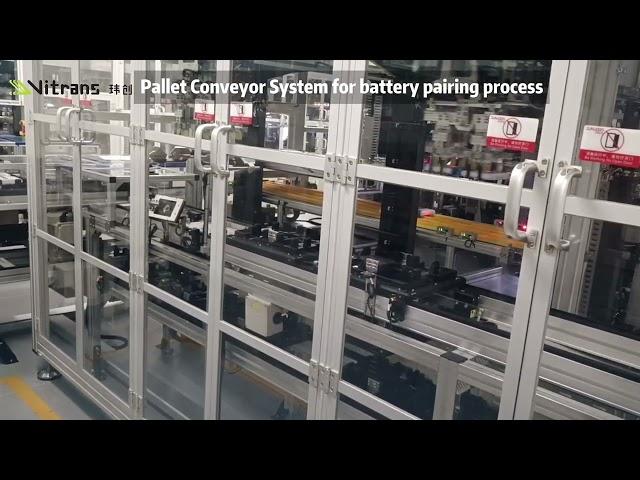 Pallet Conveyor System | Pallet Handling Solution with Modular Conveyor for battery production