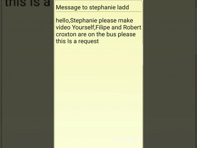 message to Stephanie ladd again