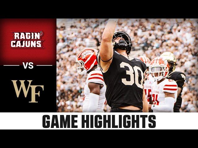 Louisiana vs. Wake Forest Game Highlights | 2024 ACC Football