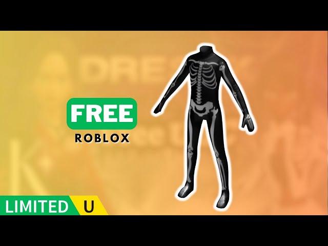 FREE LIMITED UGC | How to get Halloween Skeleton Black Jumpsuit in Fashion Klossette on Roblox