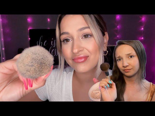 ASMR rude makeup artists do your makeup  