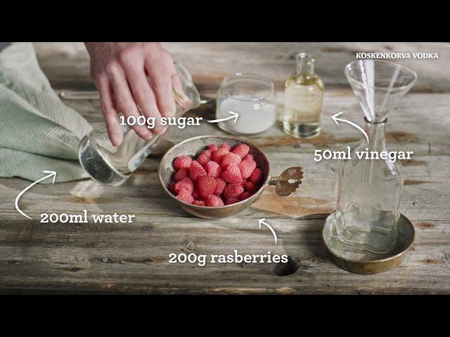 Koskenkorva Vodka - The making of Raspberry Shrub