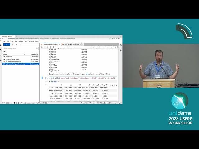 2023 Unidata Users Workshop: Exploratory Data Analysis: Tabular Data