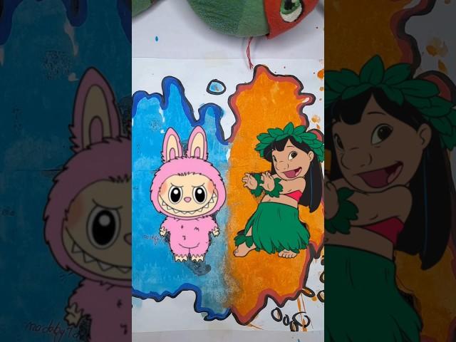 Lilo Pelekai from Disney's "Lilo & Stitch meet labubu | Acrylic paint art #lilostitch #display