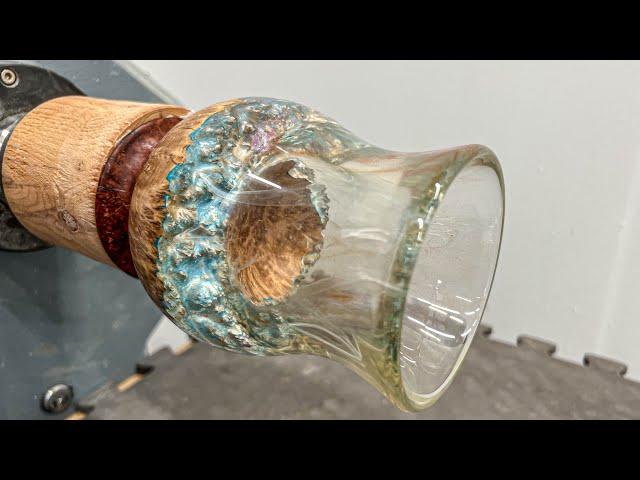 Woodturning – Hours Of Sanding to Make It Look Like Glass