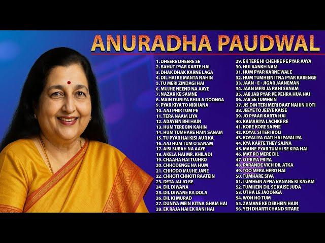  Top 50 Evergreen Hits of Anuradha Paudwal | Best Bollywood Melodies