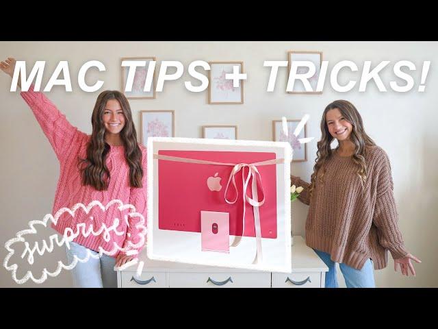 SURPRISING MY SISTER WITH A PINK iMAC! new Mac owner tips, tutorials, + features you NEED to know