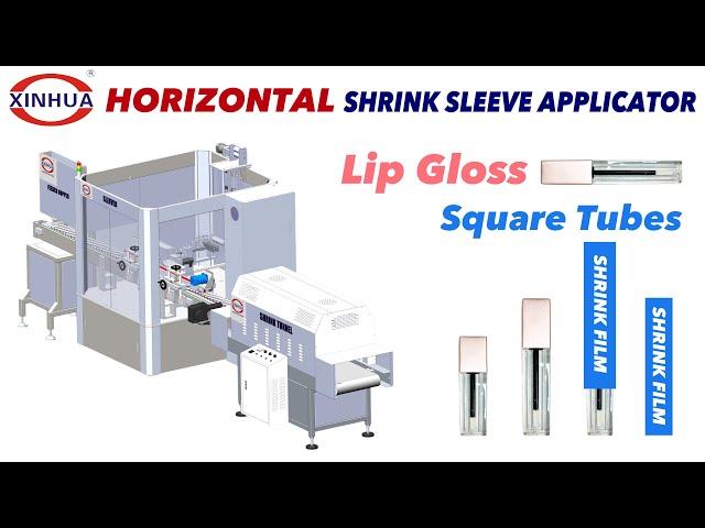 Lip Gloss Square Tubes Horizontal Shrink Sleeve Applicator