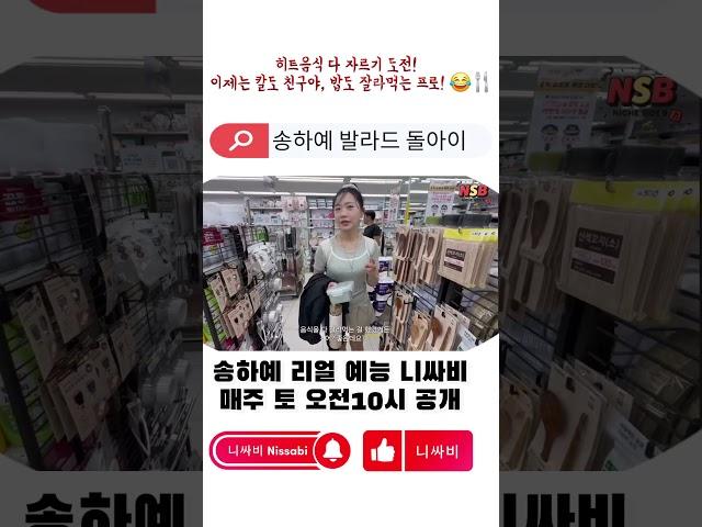내소식 ep2 음식 다 자르기 도전!  이제는 칼도 친구야, 밥도 잘라먹는 프로!  @니싸비NSB #하예일기장 #송하예