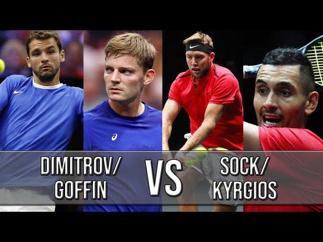 Dimitrov/Goffin Vs Sock/Kyrgios - Laver Cup 2018 (Highlights HD)