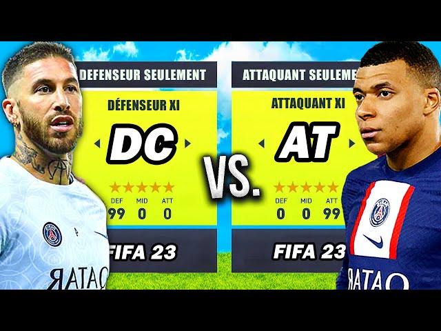 11 ATTAQUANTS vs 11 DÉFENSEURS sur FIFA 23 !  (Qui sont les meilleurs !?)