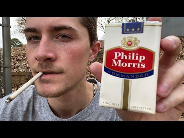 Smoking a 1960’s Philip Morris Commander Cigarette (Discontinued) - Review