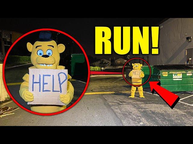 if you ever see Freddy Fazbear while driving do not get out of your car, keep driving and leave fast